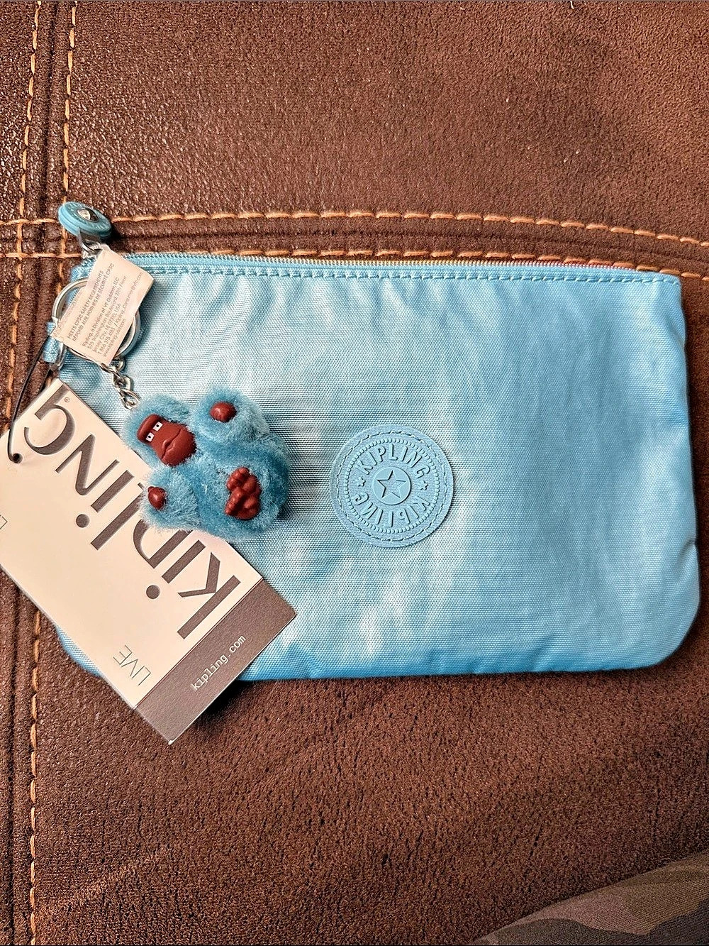 Kipling SEBASTIAN Blue Cosmetic Pouch NWT
